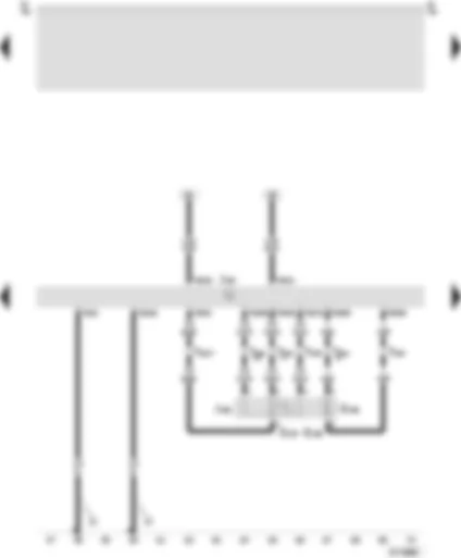 Wiring Diagram  SEAT AROSA 2000 - Control unit for motronic - throttle valve control unit - angle sender -1- for throttle valve drive (electric throttle operation) - angle sender -2- for throttle valve drive (electric throttle operation)