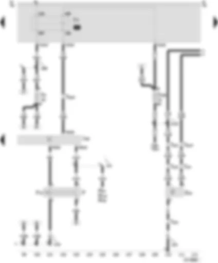 Wiring Diagram  SEAT AROSA 2000 - Control unit for motronic - brake light switch - brake pedal switch for CC/diesel direct injection system - speedometer sender - fuel pump relay