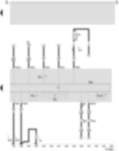 Wiring Diagram  SEAT AROSA 2000 - Control unit with display unit in dash panel insert - rev. counter - oil pressure warning buzzer - alternator warning lamp - reserve fuel warning lamp