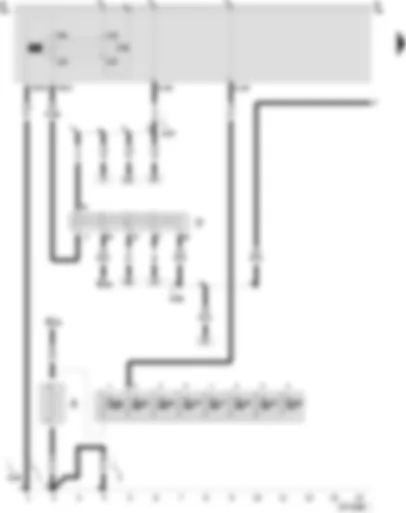 Wiring Diagram  SEAT AROSA 1998 - Battery - ignition/starter switch - relief relay for x contact