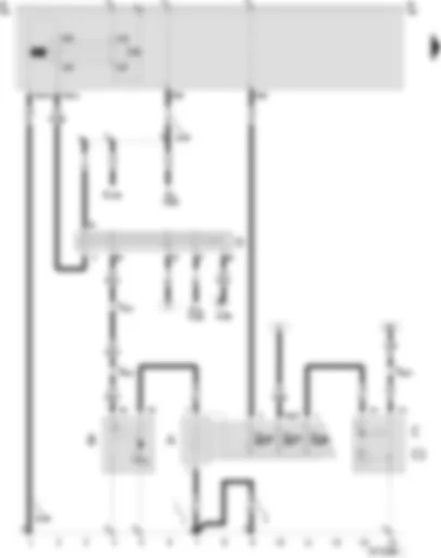 Wiring Diagram  SEAT AROSA 2000 - Battery - starter - alternator - voltage regulator - ignition/starter switch - relief relay for x contact