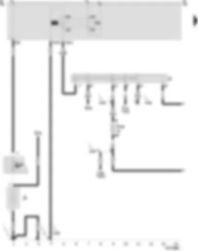 Wiring Diagram  SEAT AROSA 2000 - Battery - ignition/starter switch - relief relay for x contact