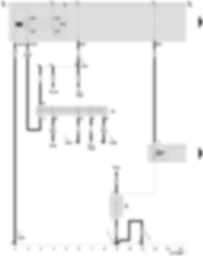 Wiring Diagram  SEAT AROSA 1997 - Battery - ignition/starter switch - relief relay for x contact