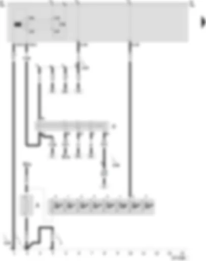 Wiring Diagram  SEAT AROSA 1998 - Headlight dipper/flasher switch - twin filament bulb/sealed beam insert - left - twin filament bulb/sealed beam insert - right - side light bulb - left - side light bulb - right