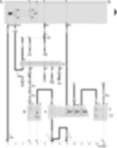 Wiring Diagram  SEAT AROSA 2000 - Battery - starter - alternator - voltage regulator - ignition/starter switch - relief relay for x contact