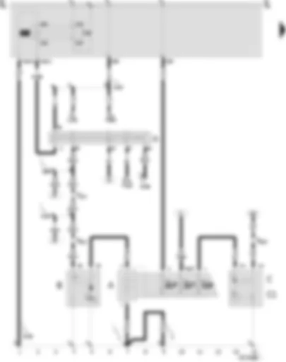 Wiring Diagram  SEAT AROSA 1999 - Battery - starter - alternator - voltage regulator - ignition/starter switch - relief relay for x contact