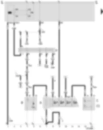 Wiring Diagram  SEAT AROSA 2000 - Battery - starter - alternator - voltage regulator - ignition/starter switch - relief relay for x contact