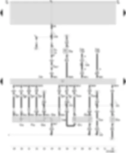 Wiring Diagram  SEAT AROSA 2000 - Simos control unit - throttle valve control unit - power assisted steering/pressure switch - intake air temperature sender - throttle valve positioner