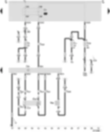 Wiring Diagram  SEAT AROSA 2000 - Simos control unit - lambda probe - fuel pump relay - activated charcoal filter system solenoid valve I (pulsed) - heating for Lambda probe