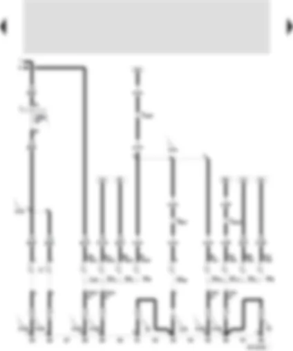 Wiring Diagram  SEAT AROSA 2001 - Number plate lighting - left rear turn signal bulb - left tail light bulb - left brake light bulb - high brake light bulb - right tail light bulb - right reverse light bulb - right brake light bulb