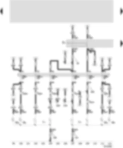 Wiring Diagram  SEAT AROSA 2001 - Headlight dipper/flasher switch - left side light bulb - front left turn signal bulb - right side light bulb - front right turn signal bulb - twin filament bulb/sealed beam insert - left