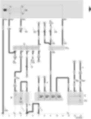 Wiring Diagram  SEAT AROSA 2001 - Battery - starter - alternator - voltage regulator - ignition/starter switch - terminal 30 junction box - X contact relief relay