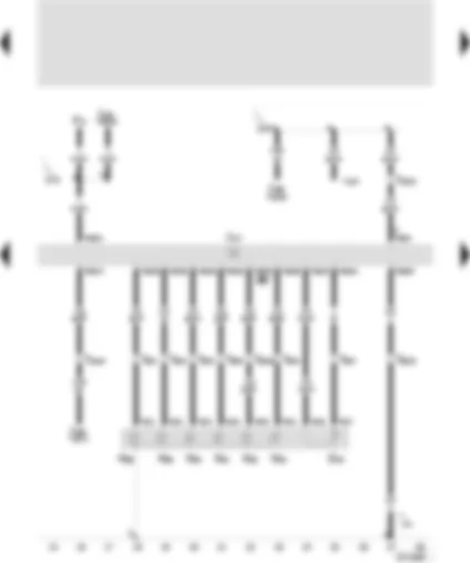 Wiring Diagram  SEAT AROSA 2001 - Automatic gearbox control unit - gearbox oil temperature sender - solenoid valve 1 - solenoid valve 2 - solenoid valve 3 - solenoid valve 4 - solenoid valve 5 - solenoid valve 6
