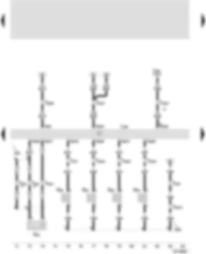 Wiring Diagram  SEAT AROSA 2004 - Motronic control unit - knock sensor I - injector cylinder 1 - injector cylinder 2 - injector cylinder 3 - injector cylinder 4