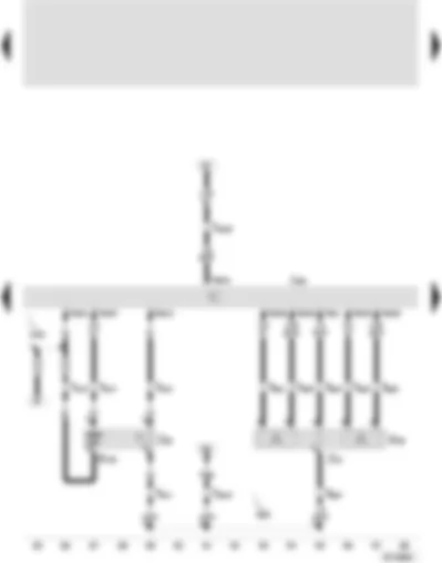 Wiring Diagram  SEAT AROSA 2001 - Motronic control unit - lambda probe - lambda probe after catalyst - lambda probe heater - lambda probe heater 1 - after catalyst