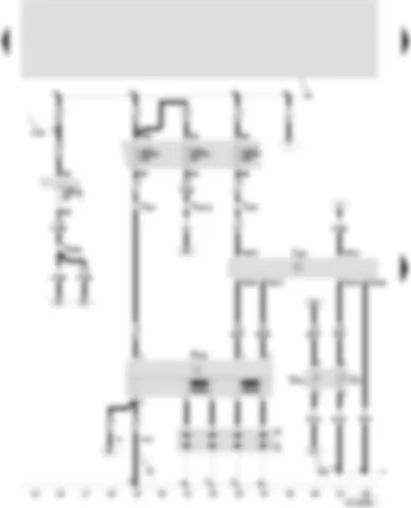 Wiring Diagram  SEAT AROSA 2004 - Motronic control unit - ignition transformer - coolant temperature sender - spark plug connector - spark plugs