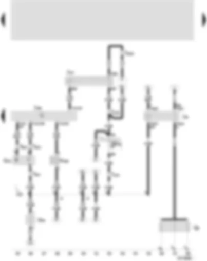 Wiring Diagram  SEAT AROSA 2001 - Diesel direct injection system control unit - terminal 30 voltage supply relay - glow plugs relay - Hall sender - glow plugs - engine