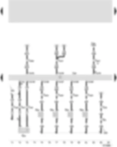 Wiring Diagram  SEAT AROSA 2003 - 4LV control unit (injection system) - knock sensor I - injector - cylinder 1 - injector - cylinder 2 - injector - cylinder 3 - injector - cylinder 4