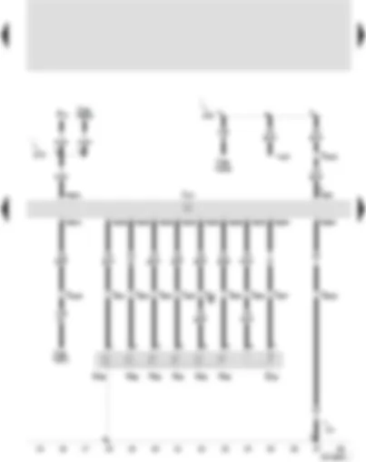 Wiring Diagram  SEAT AROSA 2004 - Automatic gearbox control unit - gearbox oil temperature sender - solenoid valve 1 - solenoid valve 2 - solenoid valve 3 - solenoid valve 4 - solenoid valve 5 - solenoid valve 6