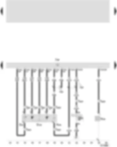 Wiring Diagram  SEAT AROSA 2004 - Diesel direct injection system control unit - fuel temperature sender - modulating piston movement sender - fuel shut-off valve - metering adjuster