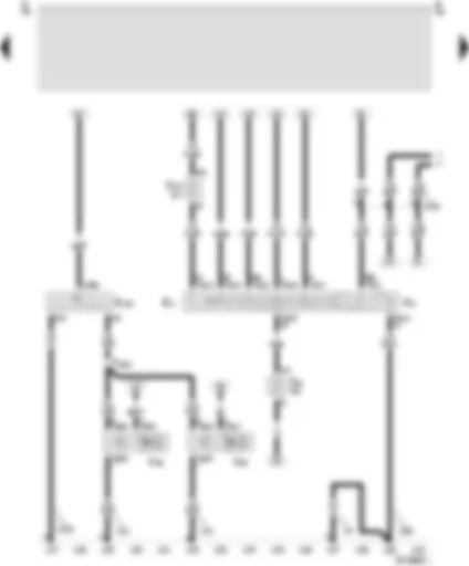 Wiring Diagram  SEAT AROSA 1997 - Emergency light switch - headlight range control adjuster - warning lamp for hazard warning light system - motor left for beam adjustment - motor right for beam adjustment