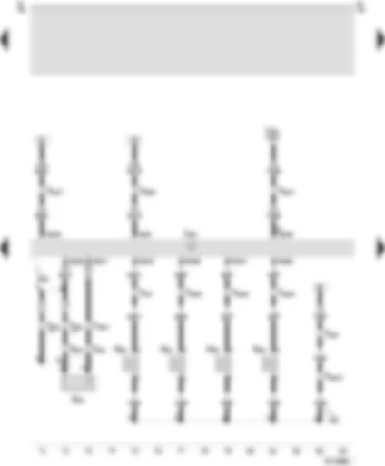 Wiring Diagram  SEAT AROSA 2000 - Control unit for motronic - knock sensor I - injector - cylinder 1 - injector - cylinder 2 - injector - cylinder 3 - injector - cylinder 4