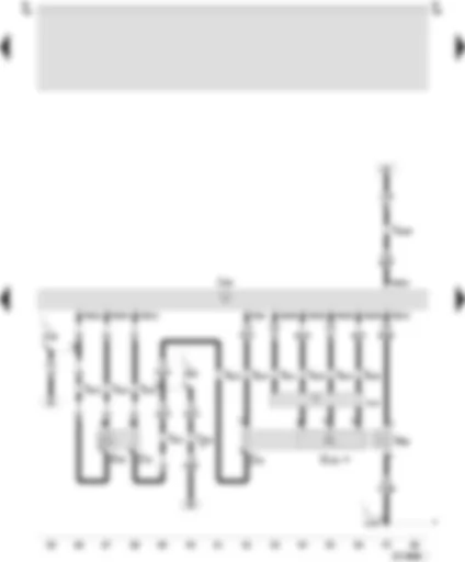 Wiring Diagram  SEAT AROSA 2000 - Control unit for motronic - lambda probe after catalyst - activated charcoal filter system solenoid valve I (pulsed) - lambda probe - heating for Lambda probe