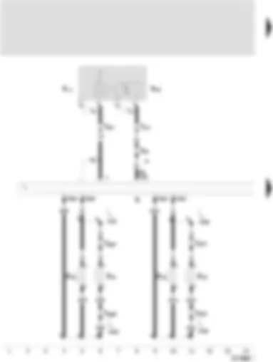 Wiring Diagram  SEAT AROSA 2001 - Radio - aerial - aerial booster - treble loudspeaker - front left - bass loudspeaker - front left - treble loudspeaker - front right - bass loudspeaker - front right