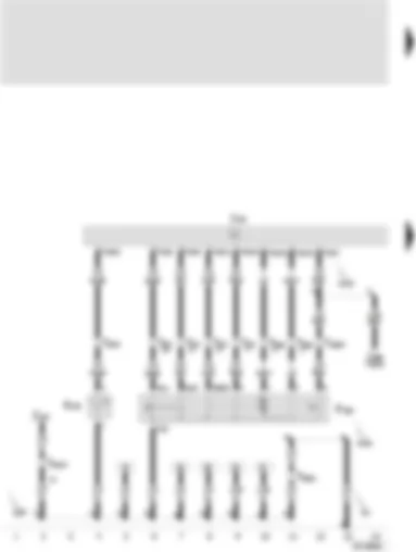 Wiring Diagram  SEAT AROSA 2004 - Central locking and anti-theft alarm system control unit - central locking lock unit (driver