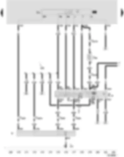 Wiring Diagram  SEAT AROSA 2001 - Automatic intermittent wash-wiper relay - intermittent windscreen wiper switch - rear window wiper switch - windscreen wiper motor - windscreen and rear window washer pump