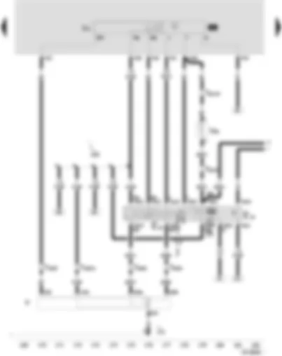 Wiring Diagram  SEAT AROSA 2002 - Automatic intermittent wash/wipe relay - intermittent wiper switch - rear wiper switch - windscreen wiper motor - windscreen and rear window washer pump