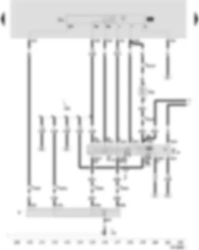 Wiring Diagram  SEAT AROSA 2004 - Automatic intermittent wash/wipe relay - intermittent wiper switch - rear wiper switch - windscreen wiper motor - windscreen and rear window washer pump