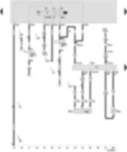 Wiring Diagram  SEAT AROSA 2001 - Direct injection diesel control unit - fuel cut-off control unit (collision) - engine revolution sender - fuel gauge sender