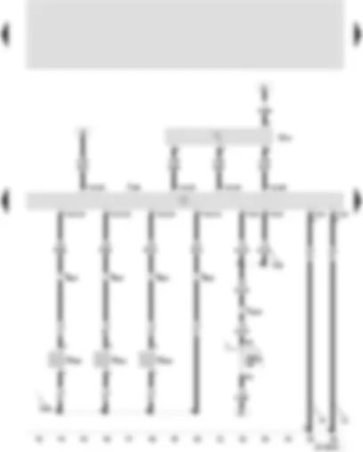 Wiring Diagram  SEAT AROSA 2001 - Diesel direct injection system control unit - air mass meter - unit injector solenoid valve - cylinder 1 - unit injector solenoid valve - No. 2 cyl. - unit injector solenoid valve - No. 3 cyl.