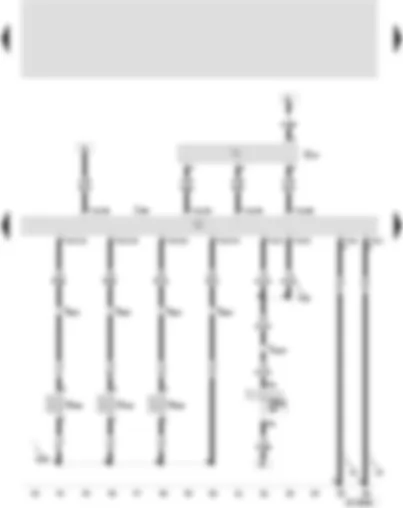 Wiring Diagram  SEAT AROSA 2003 - Diesel direct injection system control unit - air mass meter - unit injector solenoid valve - cylinder 1 - unit injector solenoid valve - No. 2 cyl. - unit injector solenoid valve - No. 3 cyl.