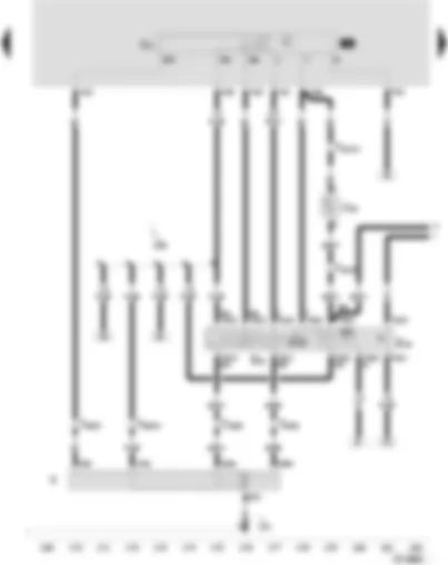 Wiring Diagram  SEAT AROSA 2004 - Automatic intermittent wash/wipe relay - intermittent wiper switch - rear wiper switch - windscreen wiper motor - windscreen and rear window washer pump