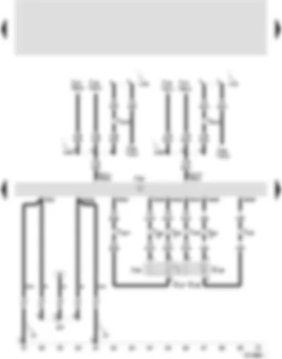 Wiring Diagram  SEAT AROSA 2004 - Motronic control unit - throttle valve control unit - throttle valve drive (electric throttle operation) - throttle valve drive angle sender -1- (electric throttle operation)