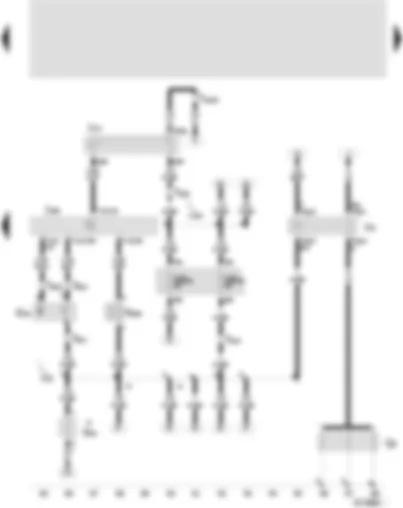 Wiring Diagram  SEAT AROSA 2004 - Diesel direct injection system control unit - terminal 30 voltage supply relay - glow plugs relay - hall sender - glow plugs - engine