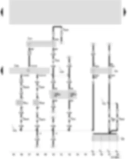 Wiring Diagram  SEAT AROSA 2004 - Diesel direct injection system control unit - terminal 30 voltage supply relay - glow plugs relay - throttle butterfly valve and commencement of injection valve - glow plugs (engine)