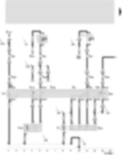 Wiring Diagram  SEAT AROSA 2001 - Fresh air blower switch - air conditioner switch - fresh air/air recirculating flap switch - fresh air blower - fresh/recirculating air flap control motor