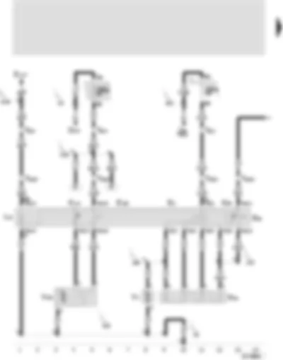 Wiring Diagram  SEAT AROSA 2003 - Fresh air blower switch - air conditioner switch - fresh air/air recirculating flap switch - fresh air blower - fresh/recirculating air flap control motor
