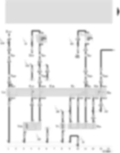 Wiring Diagram  SEAT AROSA 2001 - Fresh air blower switch - air conditioner switch - fresh air/air recirculating flap switch - fresh air blower - fresh/recirculating air flap control motor