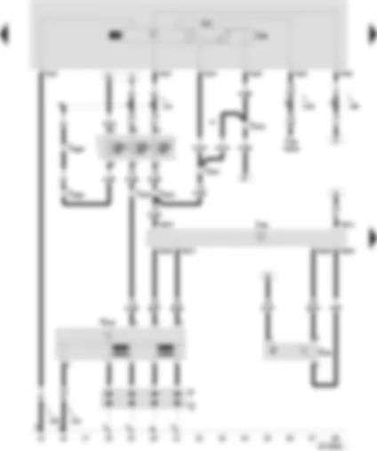 Wiring Diagram  SEAT CORDOBA 2000 - Control unit for Motronic - engine speed sender - ignition transformer - control unit for fuel shut-off (Crash)