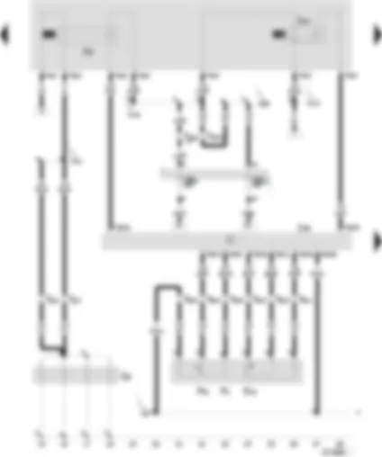 Wiring Diagram  SEAT CORDOBA 2000 - Diesel direct injection control unit - kick-down switch - idle switch - accelerator position sender - glow plugs