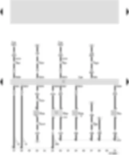 Wiring Diagram  SEAT CORDOBA 2000 - Control unit for Diesel direct injection system - EGR valve - commencement of injection valve - intake manifold flap change-over valve