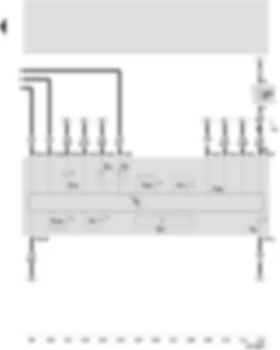 Wiring Diagram  SEAT CORDOBA 2000 - Control unit with display unit in dash panel insert - fuel gauge - coolant temperature gaugem - rev. counter - multi-function indicator