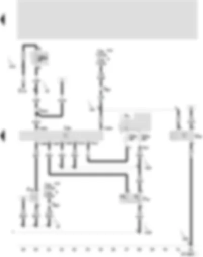 Wiring Diagram  SEAT CORDOBA 2000 - Radiator fan control unit - radiator fan thermo-switch - ambient temperature switch - high pressure sender