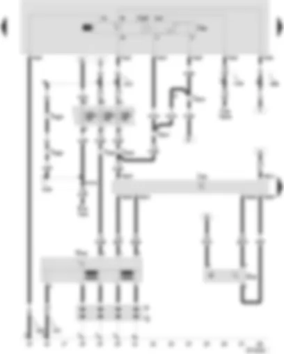 Wiring Diagram  SEAT CORDOBA 2002 - Motronic control unit - engine speed sender - ignition transformer - fuel shut-off control unit (Crash)