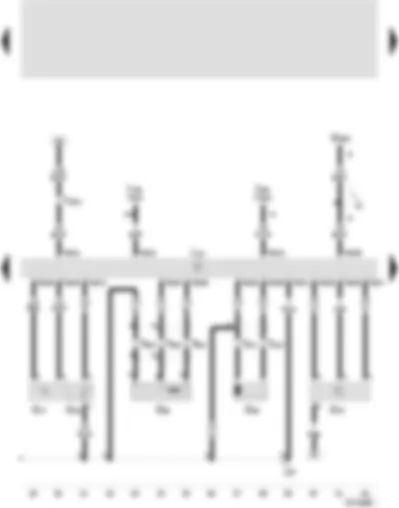 Wiring Diagram  SEAT CORDOBA 2001 - Direct diesel injection control unit - engine revolution sender - needle movement sender - air mass meter