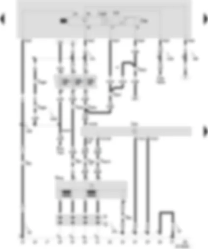 Wiring Diagram  SEAT CORDOBA 2001 - 4LV control unit (injection system) - ignition transformer - fuel shut-off control unit (crash)